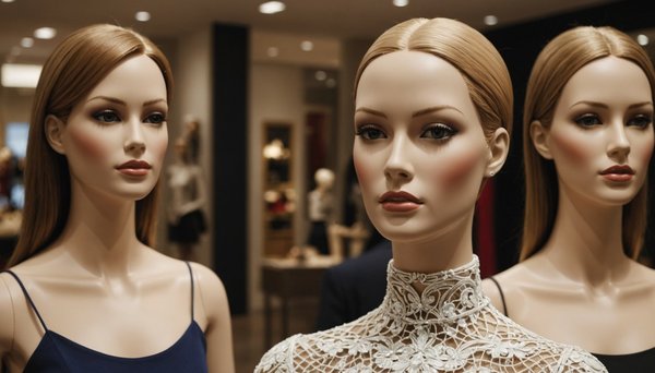Mannequin femme tête amovible : flexibilité et style en boutique